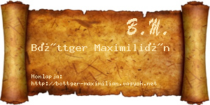 Böttger Maximilián névjegykártya
